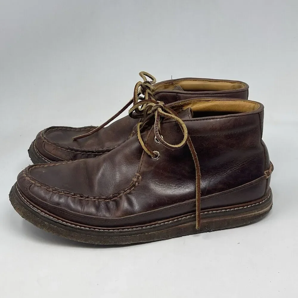 Sperry Gold Cup Chukka Boots Mens 8.5 M Brown Leather Crepe Sole Preppy Casual